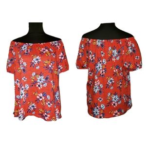 Old Navy Floral off the shoulder top
